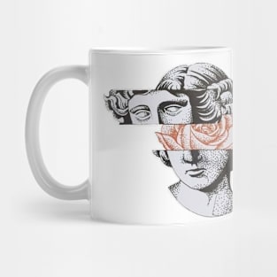 The stone statue puzzle - Drawing - B&W & color Mug